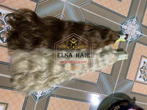 Bulk hair wavy high density and beautiful color full ends 1