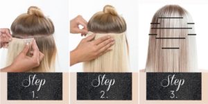 How to put in clip-in human hair extensions 2 How to put in clip-in human hair extensions 1